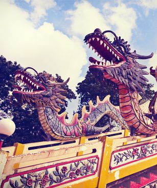 Palembang Dragons Colores Sur La Pagode