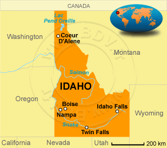 Carte de l'Idaho