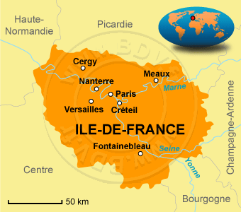 Carte de l'Île-de-France