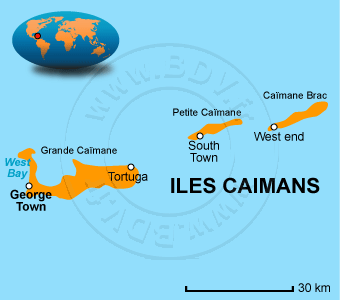 iles caimans carte - Image
