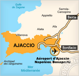 Plan de l'aéroport de Ajaccio