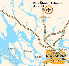 Plan de l'aéroport de Stockholm