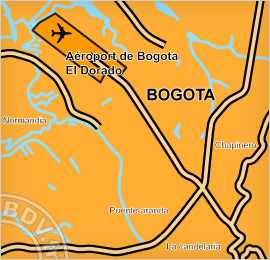 Plan de l'aéroport de Bogota