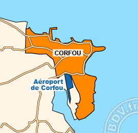 Plan de lAéroport international de Corfou