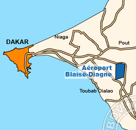 Plan de l'aéroport de Dakar