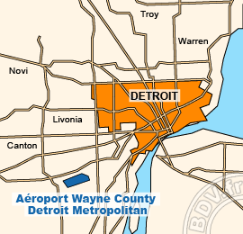 Plan de lAéroport Wayne County - Detroit Metropolitan