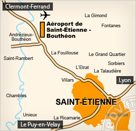 Plan de l'aéroport de Saint-Etienne