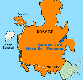 Plan de lAéroport de Nosy Be - Fascene