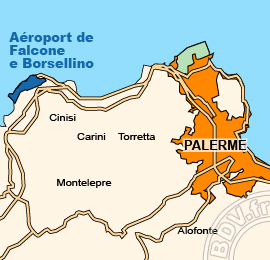 Plan de lAéroport de Falcone e Borsellino