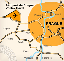 Plan de l'aéroport de Prague