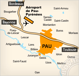 Plan de l'aéroport de Pau