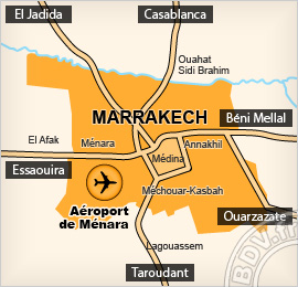Plan de l'aéroport de Marrakech