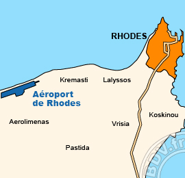 Plan de lAéroport international de Rhodes - Diagoras