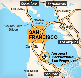Plan de l'aéroport de San-Francisco