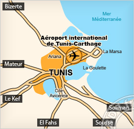 Plan de l'aéroport de Tunis