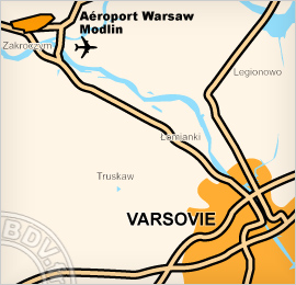 Plan de lAéroport de Mazovie Varsovie-Modlin