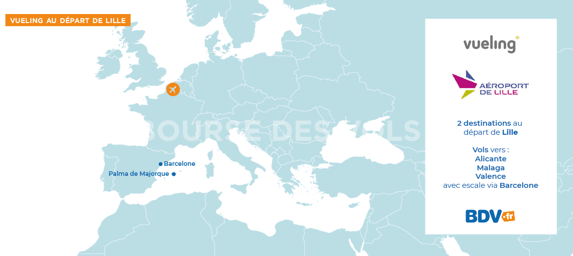 Destinations Vueling-airlines départ Lille