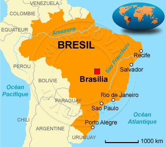 Carte du Brésil