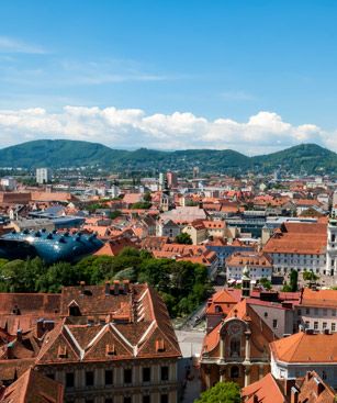 Graz Vue Aerienne Centre Ville