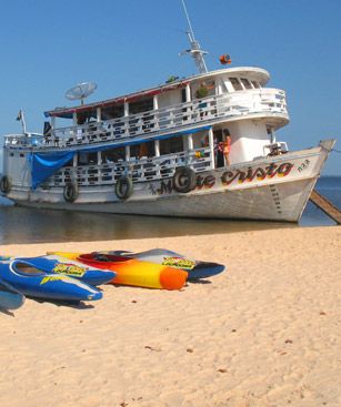 Santarem Amazonas Boot Am Strand