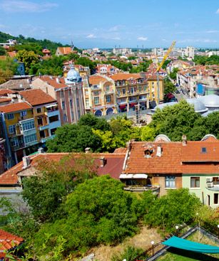 Plovdiv Vue Aerienne Centre Ville