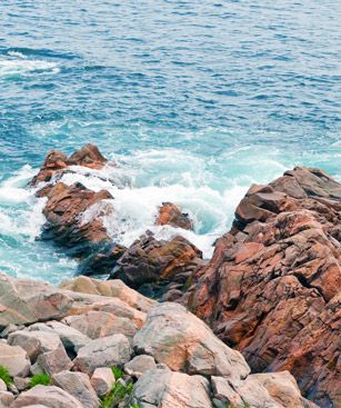 Iles De La Madeleine Gofle De Lawrence Rochers Mer