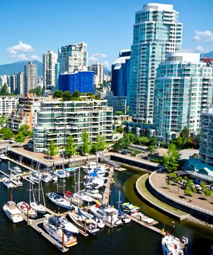 Vancouver Canada Port De Plaisance Gratte Ciel