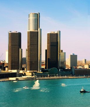 Windsor Ontario Vue Depuis Detroit Michigan