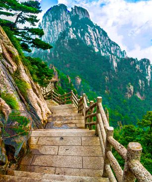 Huangshan Chemin Montagne