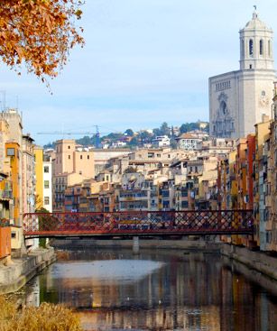 Gerone Pont Eiffel Onyar Cathedrale Santa Maria