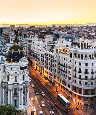 Madrid Vue Aerienne Rue Alcala Metropolis