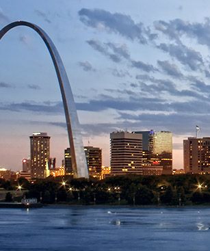 St Louis Arche Gateway Vue Nocturne