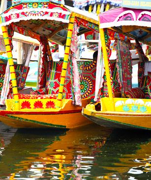 Srinagar Bateaux Sur Le Lac Srinagar