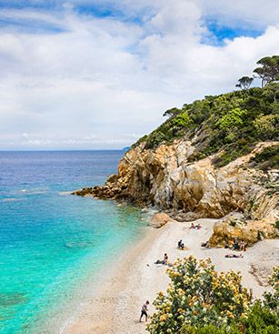 Ile D Elbe Panorama Plage Italie