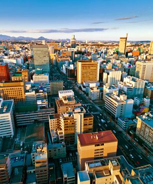 Sendai Ville Vue Aerienne