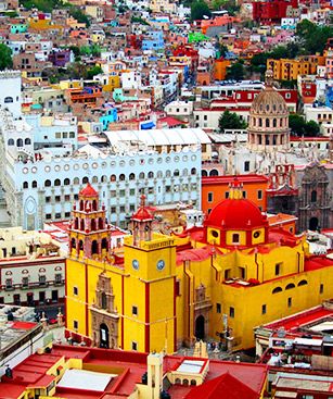 Guanajuato Mexique Ville Maisons Colorees