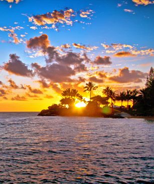 Noumea Mer Coucher Soleil