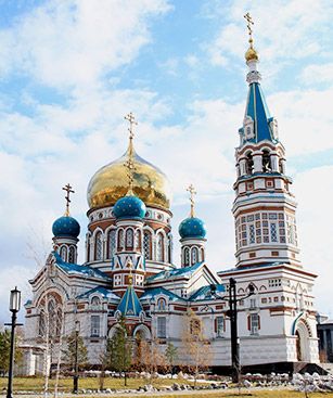 Omsk Russie Cathedrale