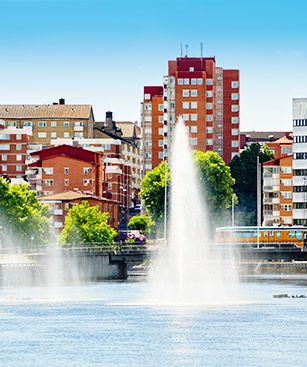 Norrkoping Fleuve Motala Strom Panorama