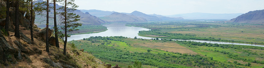 Le Lac Uvs ou rivière Sélenga