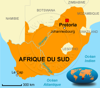 Carte de l'Afrique du Sud