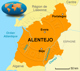 Carte de l'Alentejo