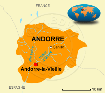 Carte de l'Andorre