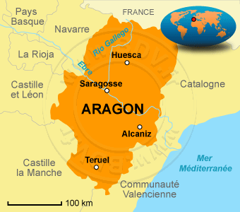 Carte de l'Aragon