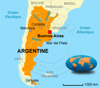 Carte de l'Argentine