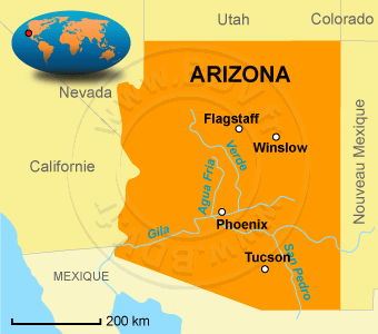 Carte de l'Arizona