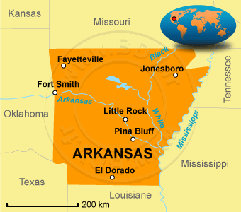 Carte de l'Arkansas
