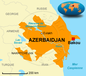 Carte de l'Azerbaijan
