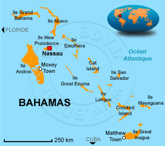 les bahamas carte du monde