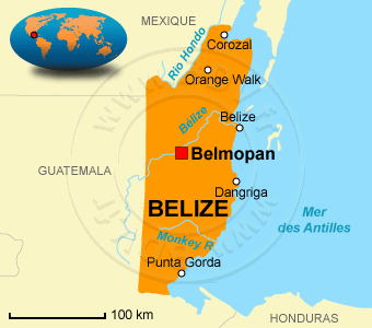 Carte de Bélize